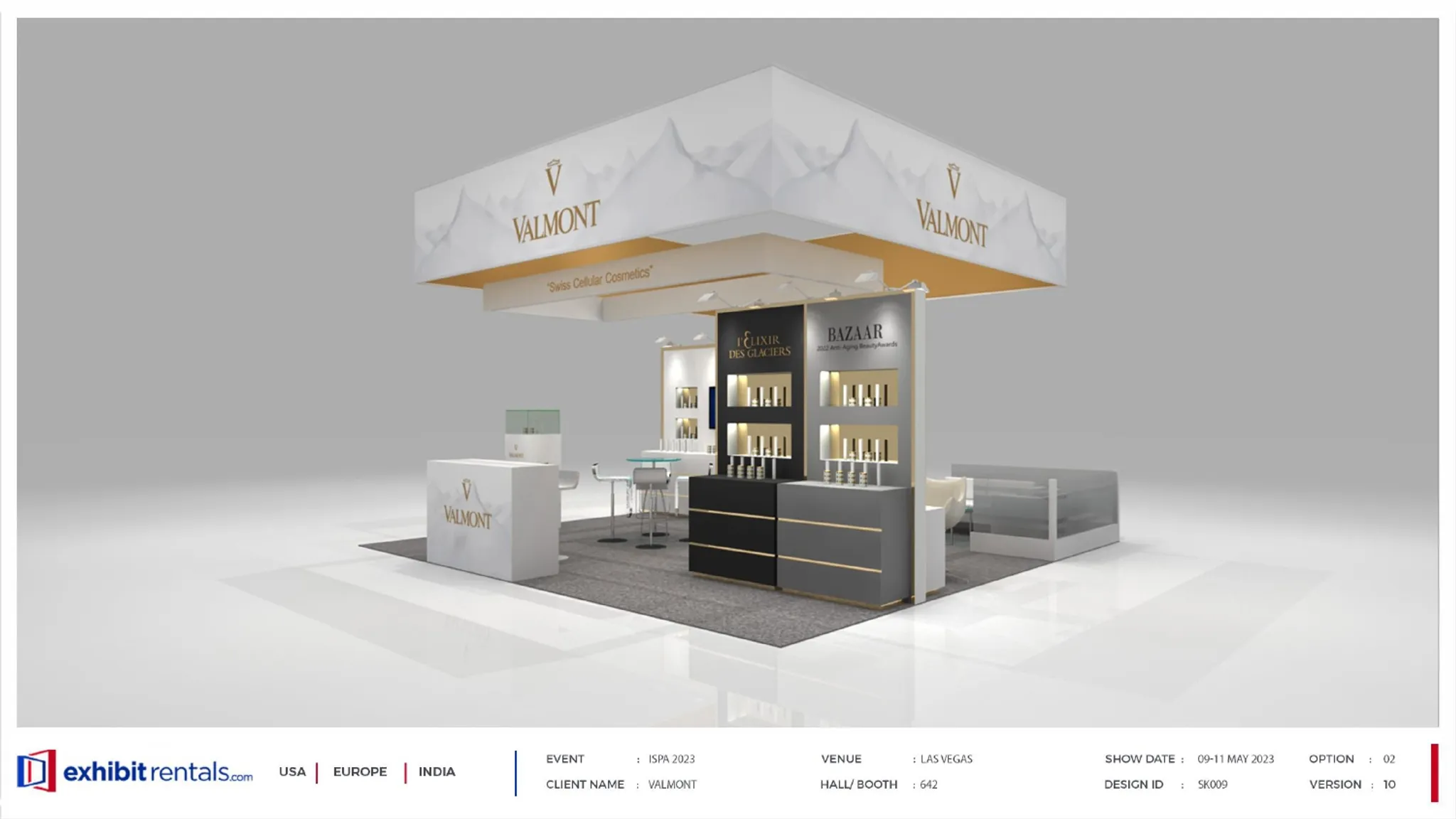 20x20 Island booth design by Exhibit-Rentals